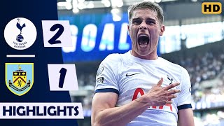 Tottenham vs Burnley (2-1) | All Goal Highlights Porro & Van de Ven | Premier League 2023/24