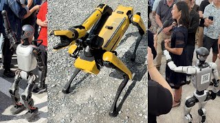 Robo Boston Dynamics Robotics Spot Unitree G1 AI Robot Block RoboBoston Parade Party 2025