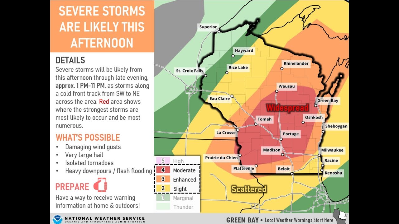 EAS Timeline: Moderate Severe Risk Day for NE Wisconsin and the Fox ...