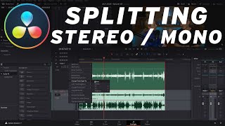 How to SPLIT STEREO into Two Separate MONO Tracks in Davinci Resolve 17 screenshot 5