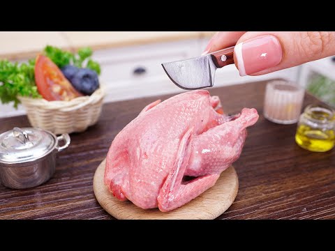 Best of Miniature Roasted Garlic & Herb Turkey | Yummy Tiny Chicken Recipe | Miniature Cooking