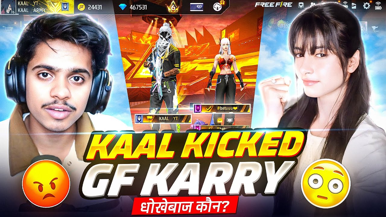 CUTE V BADGE GRIL STREAMER VS KAAL YT ON CS RANKED 😡 1 VS 4 👿 GARENA FREE FIRE