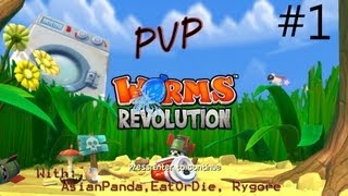 Worms Revolution - PVP f.t, AsianPanda, EatorDie, and Rygore