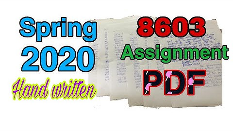 Aiou Hand Written Solved Assignment No.1 Code 8603 Spring 2020 | 8603 Assignment Solved In Pdf