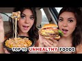 Eating the TOP 10 Most Unhealthy Fast Foods in America!