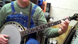 Uncloudy Day - Walk Through and Demo - 5 String Banjo - Bluegrass chords