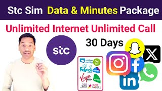 Stc Sim Internet & Minutes Package | Stc Unlimited Social Media Plan | Sawa Unlimited Data Package screenshot 1