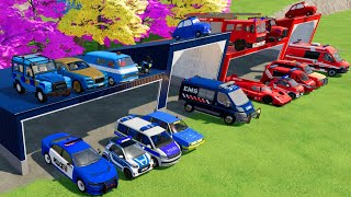 Download Lagu TRANSPORTING CARS, AMBULANCE, POLICE CARS, FIRE TRUCK OF COLORS! WITH TRUCKS! - FS 22 MP3 Download Lagu TRANSPORTING CARS, AMBULANCE, POLICE CARS, FIRE TRUCK OF COLORS! WITH TRUCKS! - FS 22 MP3