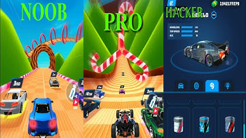 NOOB vs PRO vs HACKER RACE MASTER 3D #racemaster3d