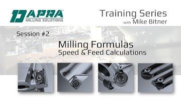 Session #2 - Milling Formulas for Speed & Feed Calculations - Milling Training from Dapra