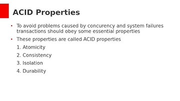 ACID(atomicity, consistency, isolation, durability) Properties