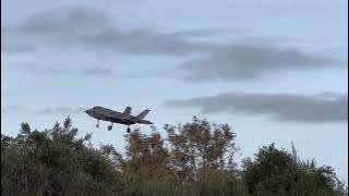 New F 35 flying over Sunnyvale golf course before landed Moffete  Filled