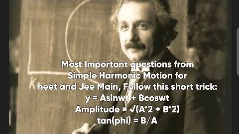 y = Asinwt + Bcoswt, solve this equation of simple harmonic motion using short trick.