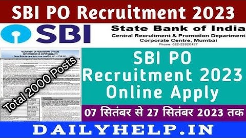 SBI PO Form Fill Up 2023 | SBI PO Online Form 2023 Kaise Bhare | Step by Step Process