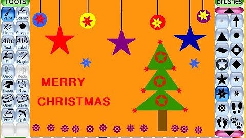 Christmas Scene using Tux Paint