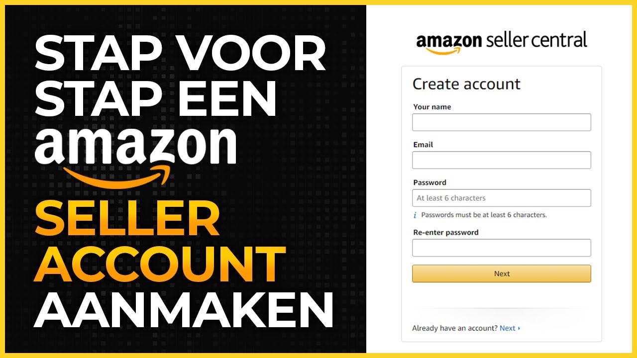 AMAZON SELLER ACCOUNT AANMAKEN (WERKT ALTIJD!) - YouTube