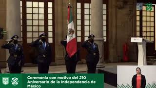 Ceremonia con motivo del 210 Aniversario de la Independencia de México