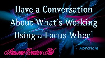 Abraham Hicks snippet:  Have a Conversation About What