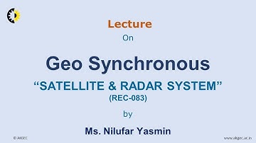 SATELLITE & RADAR SYSTEM LECTURE 04 