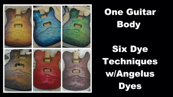 Dying a guitar top with Angelus leather dye 