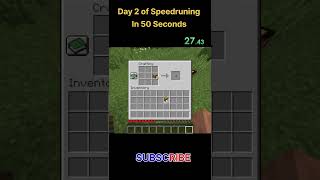 Day-2 Speedruning in 50 Seconds |Heromcpe #minecraft #speedrun #shorts