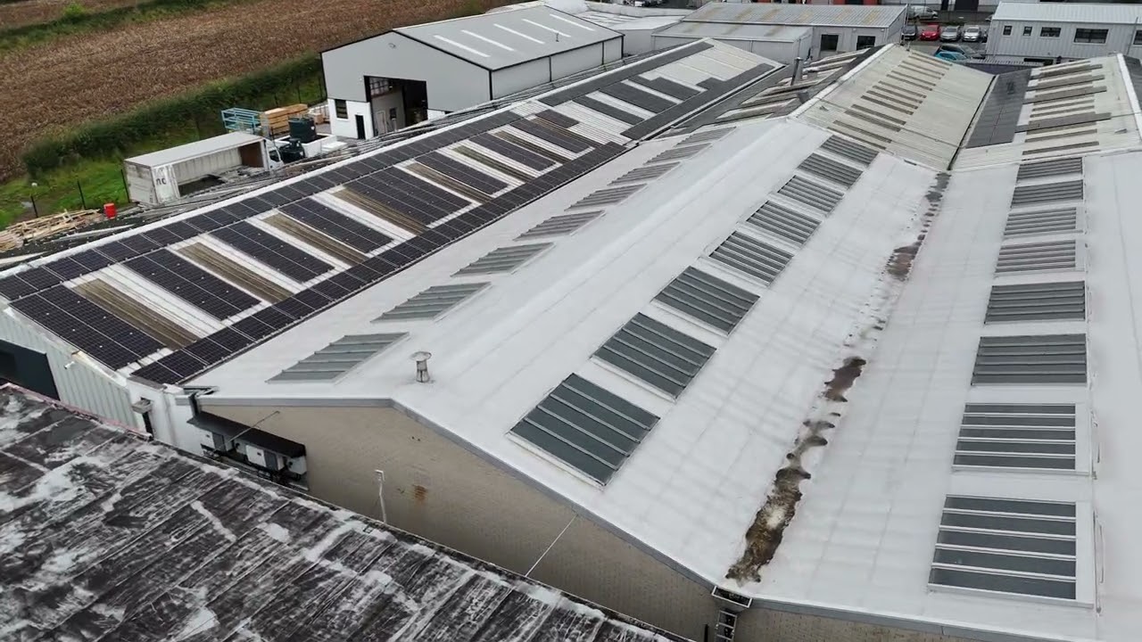 Solar panel installation at Indicator International.