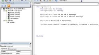 Excel 2010 VBA Tutorial 8   Strings Net Worth