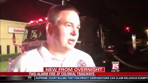 Two Alarm Fire at Bus Station