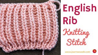 English Rib Knitting Stitch