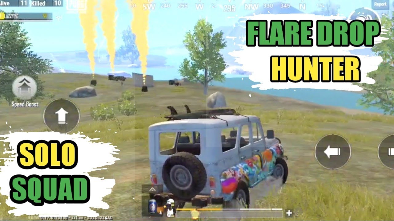SOLO V/S SQUAD FLARE DROP HUTER / PUBG MOBILE LITE GAMEPLAY - YouTube