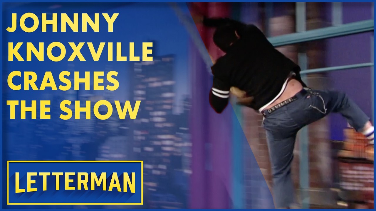 Johnny Knoxville Crashes In | David Letterman