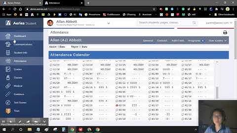 Part 4  How to Navigate Around Aeries Attendance & Grades Spanish
