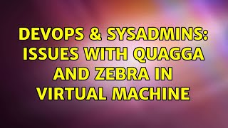 DevOps & SysAdmins: Issues with quagga and zebra in virtual machine