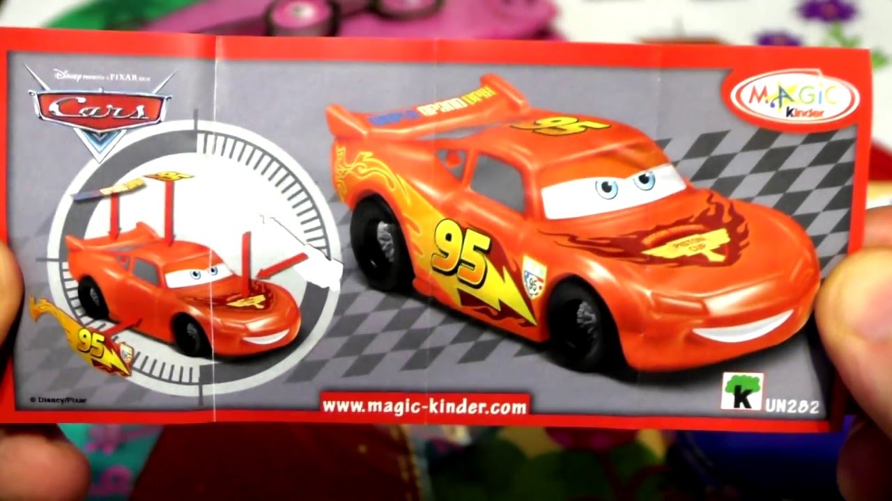 3 x Kinder Joy - Cars 2 Unboxing 