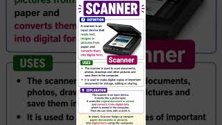 What is Scanner? | Computer Basics | #Shorts