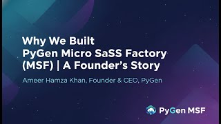Why We Built Pygen Micro Saas Factory Msf A Founders Story