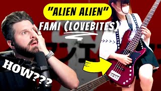 WHAT Did I Just WATCH?! Bass Teacher REACTS to Fami [alien alien Bass cover] - Just...INCREDIBLE!