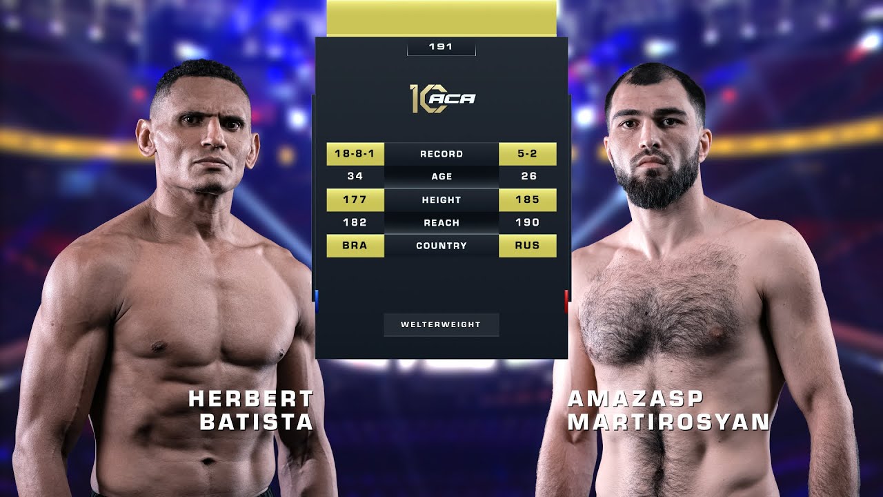 Герберт Батиста vs. Амазасп Мартиросян | Herbert Batista vs. Amazasp Martirosyan | ACA 191