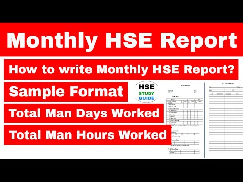 How to write Monthly HSE Report | Monthly Safety Report in hindi | HSE STUDY GUIDE