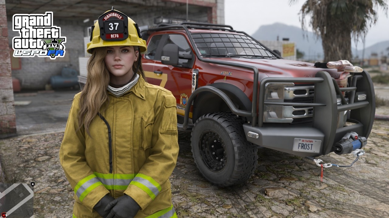 Gta 5 LSFDFR Episode: Female BCFD F550 Brush First Responder - Fire Callouts!