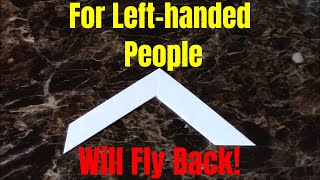 Easy Origami Boomerang- Step By Step Instructions Left-Handed