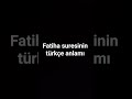 Fatiha suresinin türkçe anlamı
