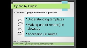 #3 Understanding Templates | Creating Web Pages in Django | Django Minimal Web Application