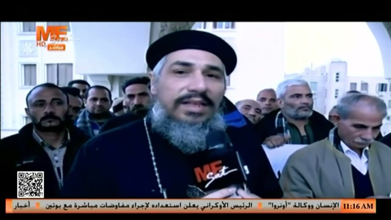 بعض اللقاءات قبل صلاة جناز أنبا أغابيوس، من الكاتدرائية المرقسية بالأنبا رويس بالعباسية.