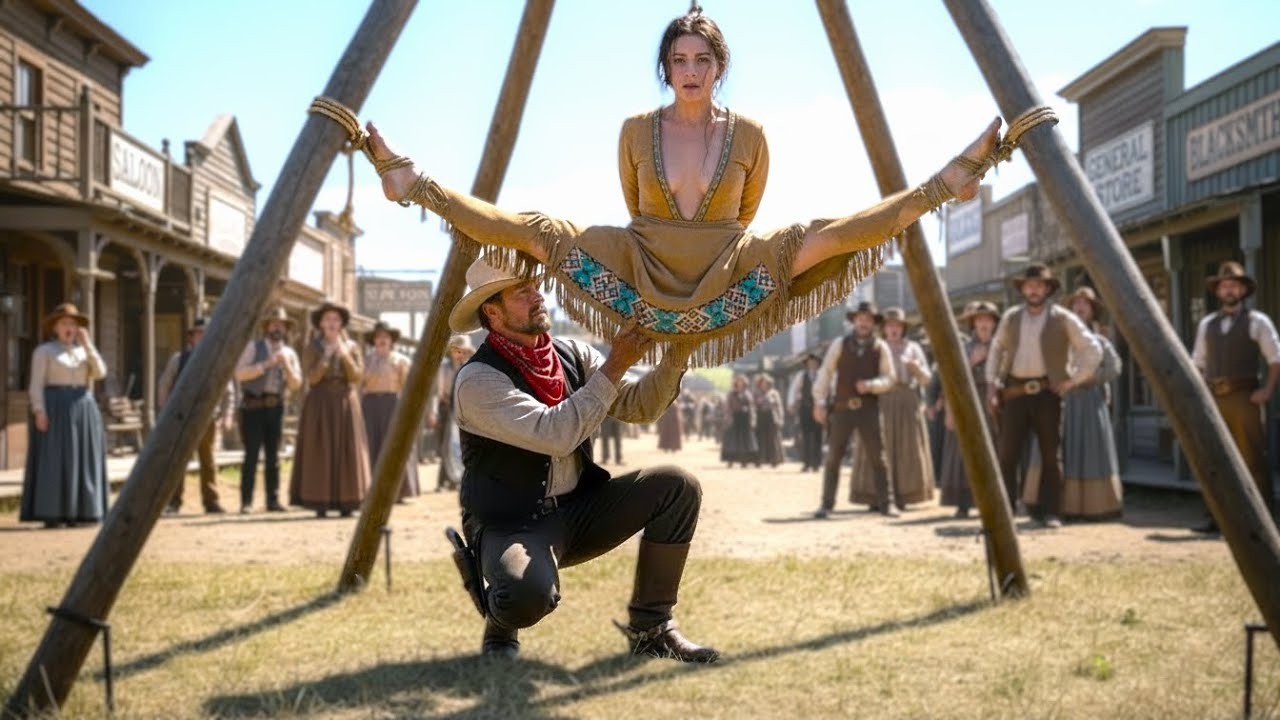 “Don’t… please don’t,” said the Apache woman — but the cowboy did it… and the whole town froze