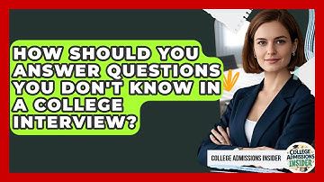 How Should You Answer Questions You Don