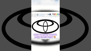How to make TOYOTA logo in Ms Paint 🫟🎨 #toyotalogo#drawing#logo#mspaint