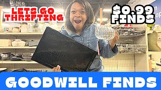 Lets go Thrifting  Check out these Goodwill Finds | $0.99 Shoes, Clothes, and more 