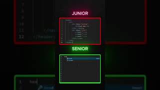 Junior Developer 🤡 VS Senior Developer 🤓#web  #webdeveloper #webdevelopment #coding #programming