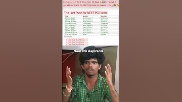 NEET PG 2025 Complete Time Table #neetpg #neetpg2025 #doctor #neetpgupdate